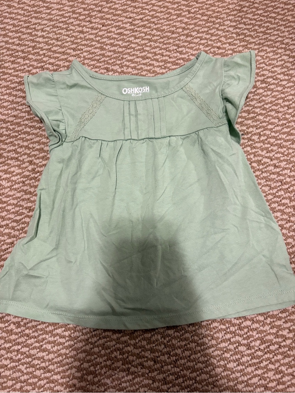 OshKosh B'gosh Mint Green Flutter Sleeve Girls Tee